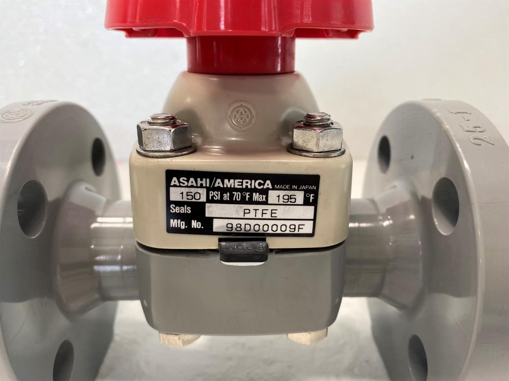 Asahi 1" 150 PSI CPVC Diaphragm Valve, Mfg # 98D00009F, 150 PSI